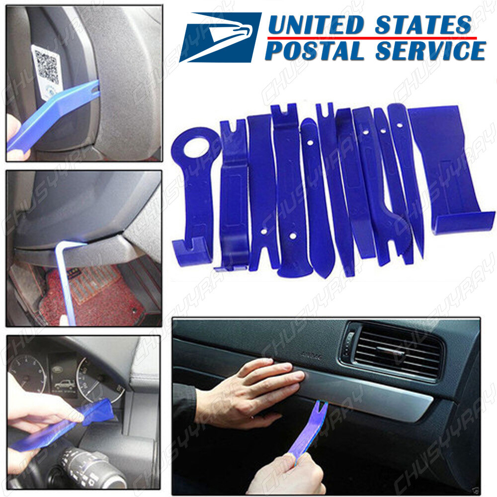 11PCS Plastic Car Radio Trim Removal Tool Door Clip Panel Dash Audio Pry Kit