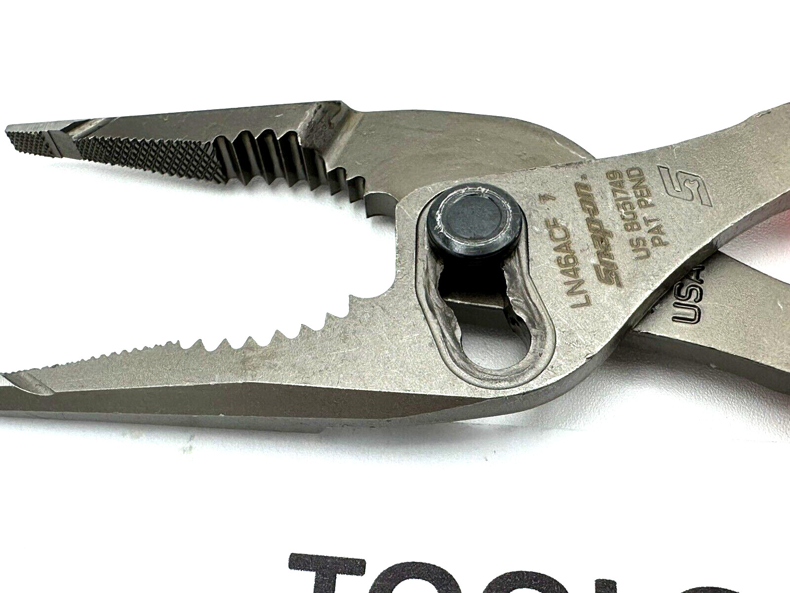 SNAP ON TOOLS USA ORANGE 7″ Soft Grip Long Nose Slip Joint Pliers LN46ACF O NEW