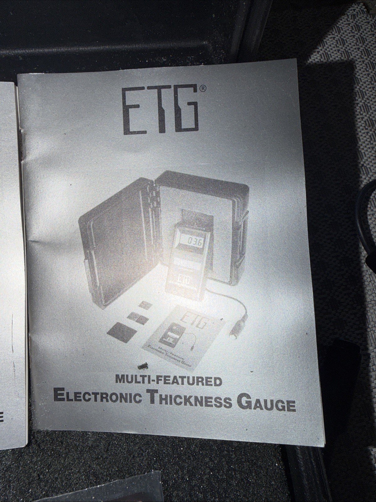 ETG Paint Thickness Gauge Working Tested With Case And Manual.
