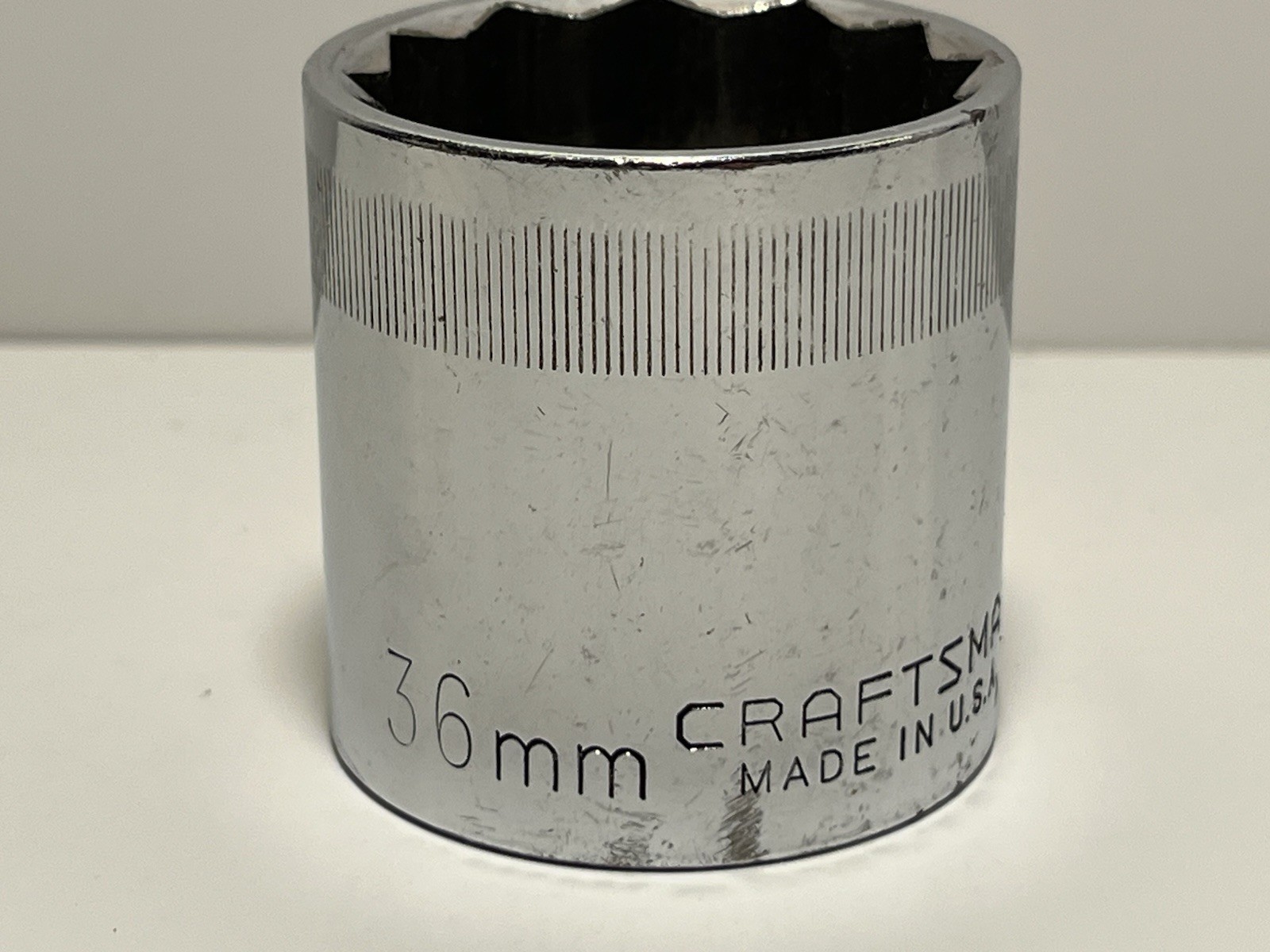 CRAFTSMAN 36mm Socket 12Pt CMMT 44248 Metric 1/2″ Drive Chrome Made in USA