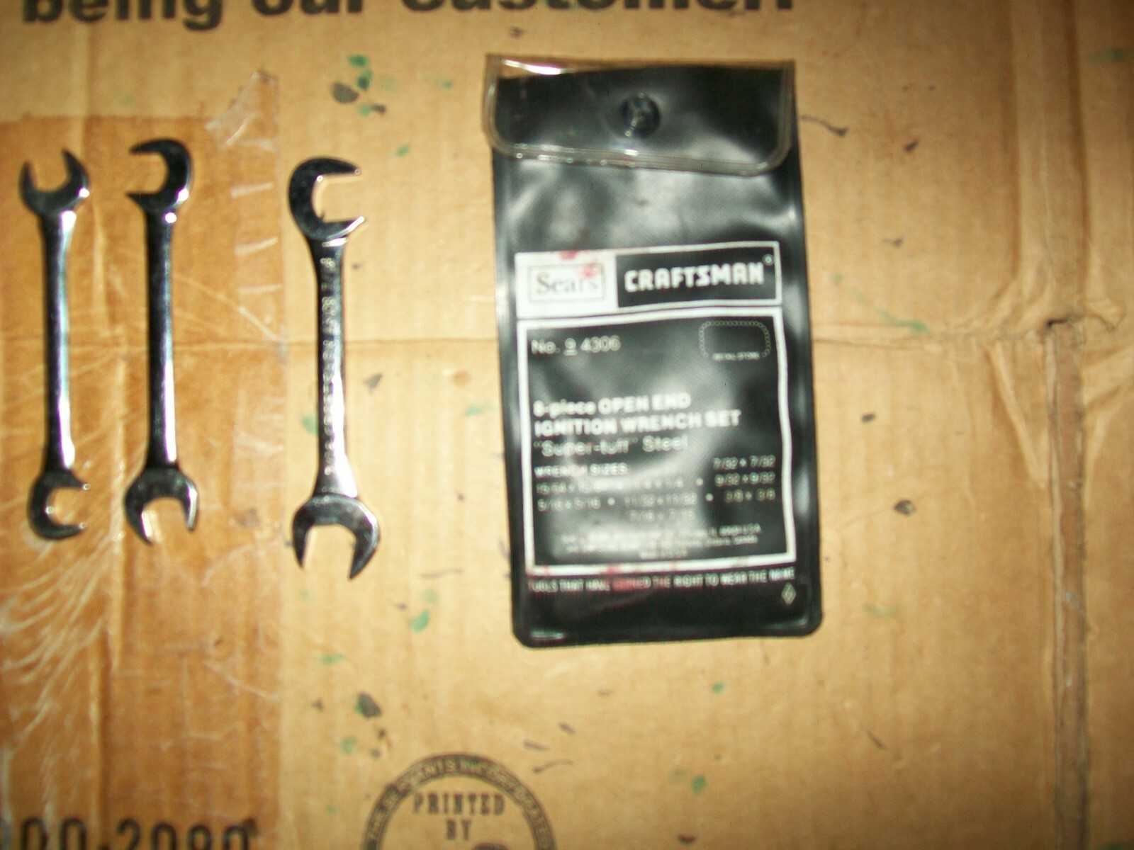 1 Of Craftsman # 9-4306 8 Pc Open End Ignition Wrench Set
