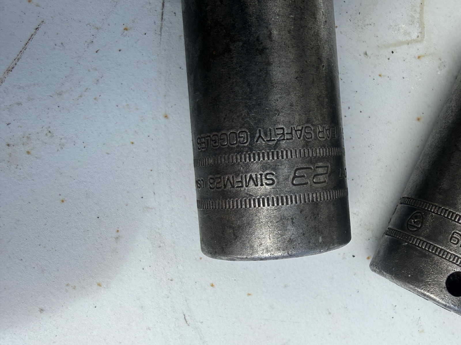 Snap-on Tools USA 3/8″ Drive 6pt 23mm,19mm,14mm Used Deep Socket Simfm Series