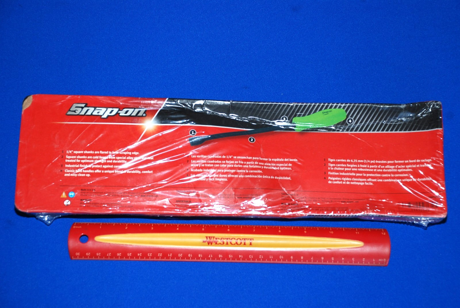 Snap-on NEW Ships FREE 3 Pc Green Hard Grip Rigid Carbon Scraper Set CSA300AG