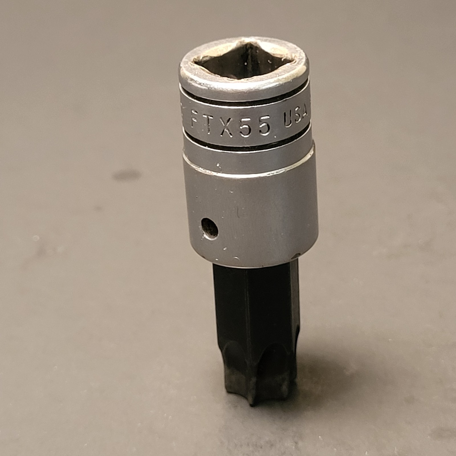 Snap On Torx 55 socket 3/8” drive made in USA in 1988 ftx55
