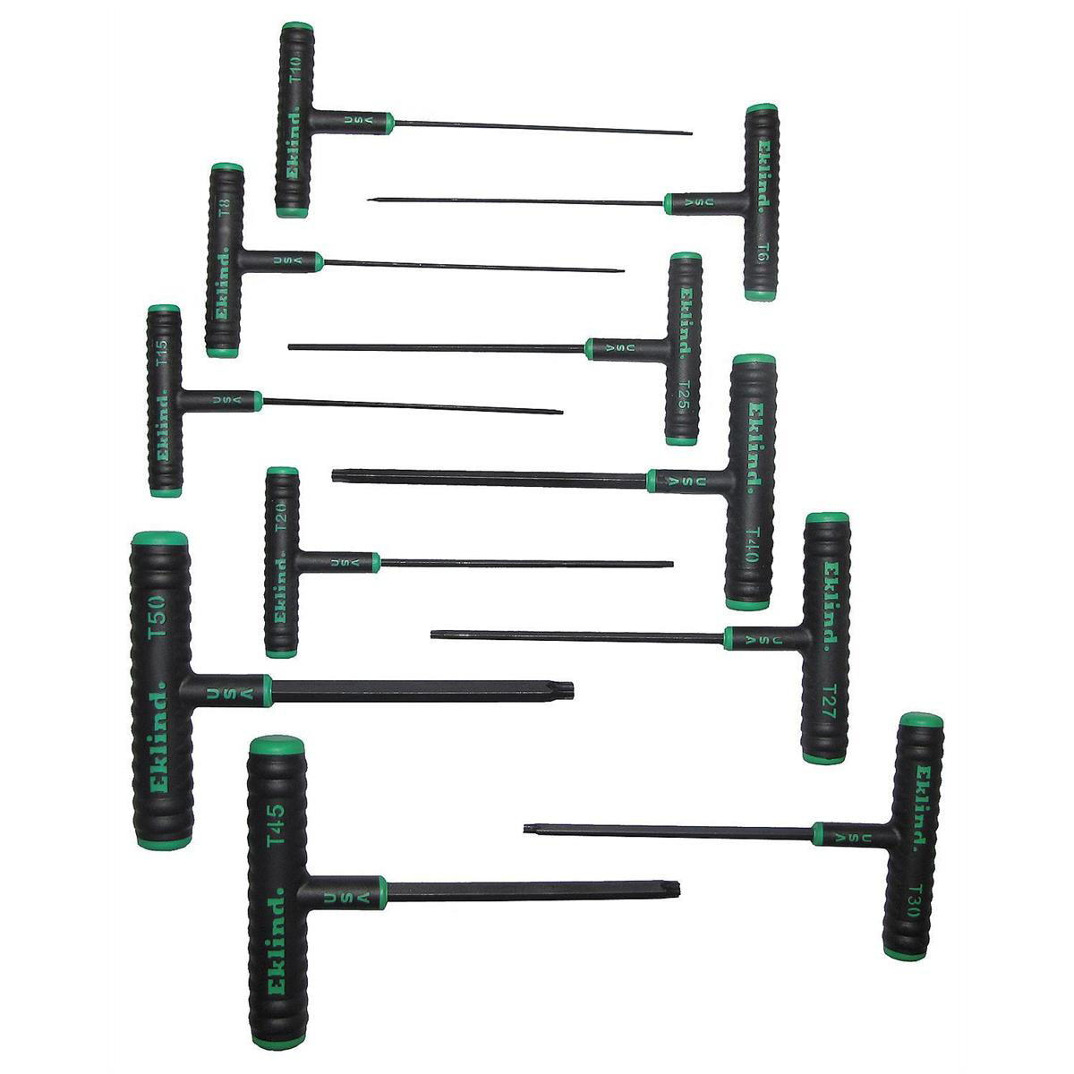 Eklind Tool 68691 11 Piece 6″ Power T T-Handle Torx Key Set