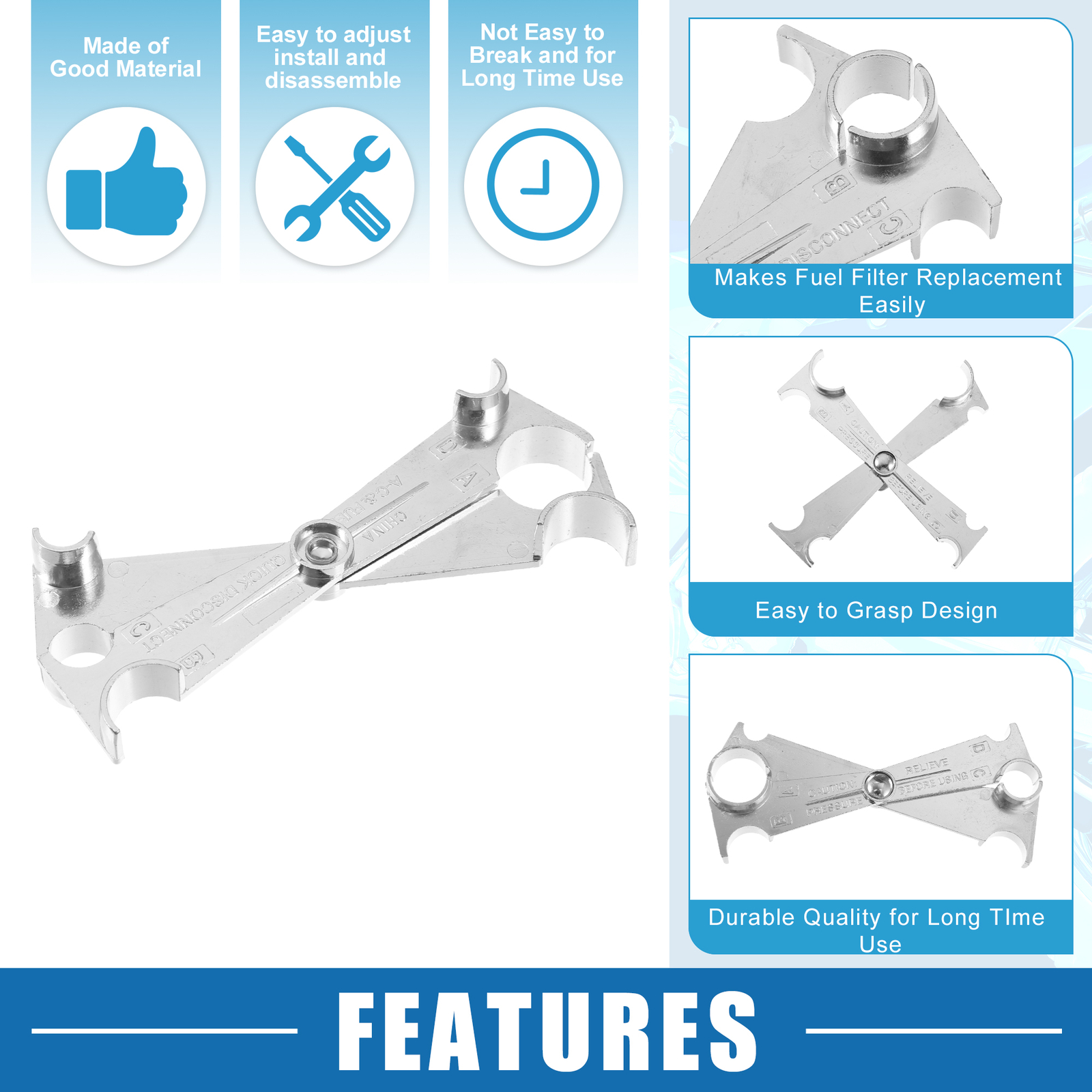 Fuel Line Disconnect Tool 3/4″ 5/8″ 1/2″ 3/8″ Quick Disconnect Tool Kit for Ford