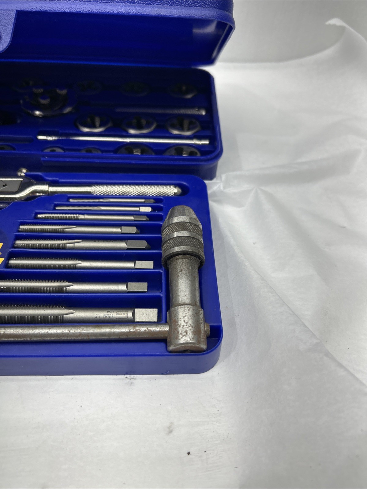 Irwin Hanson 26317 41 Pc. Metric Hex Tap & Die Set. (missing The Hand Tap)