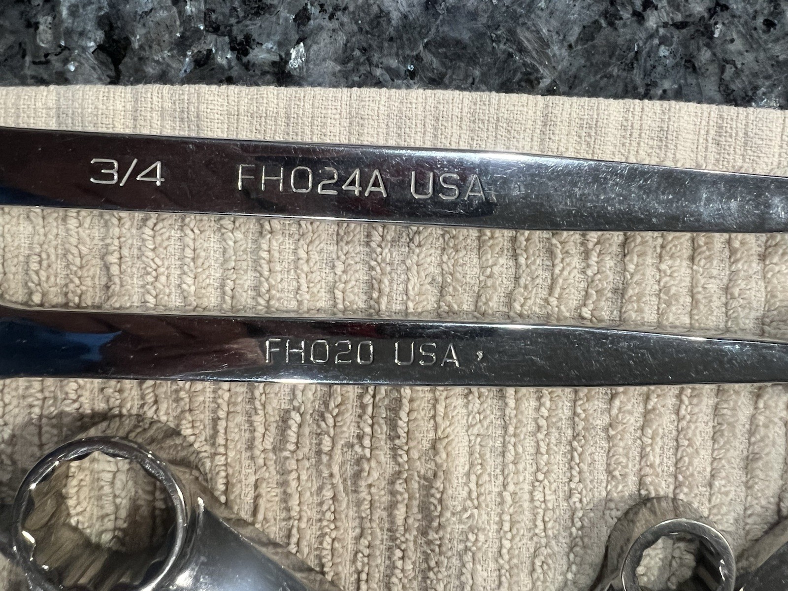 Snap On Wrenches ,please See Pictures For Sizes. They All Have The initials PM
