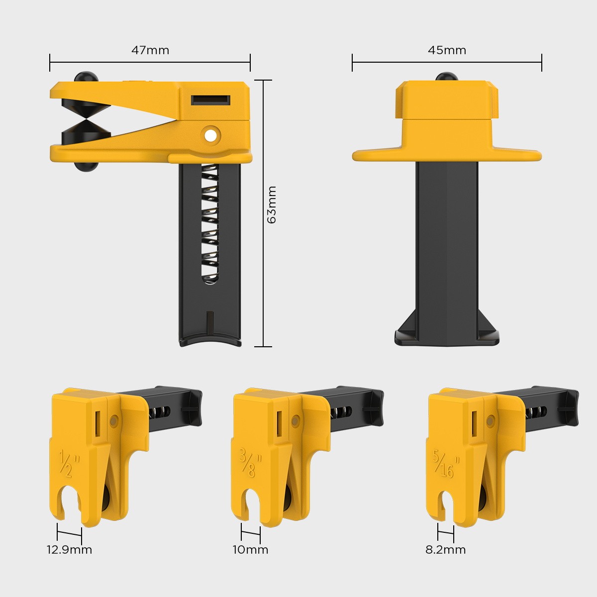 4X Car Brake Line Clamp Kit Leakproof Fluid Line Stopper Tool 1/2» 3/8» 5/16»