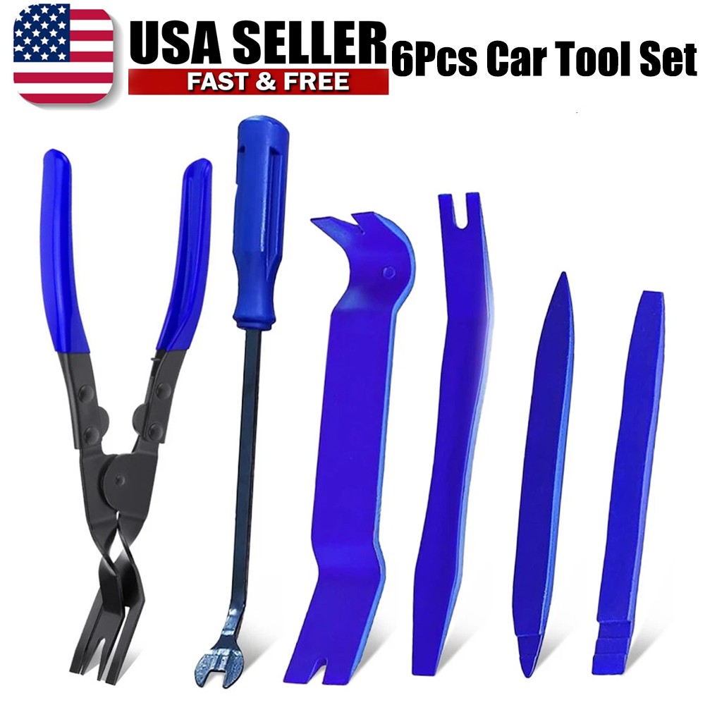 6PCS Automotive Trim Removal Handle Tool Retainer Door Panel Fastener Pliers US