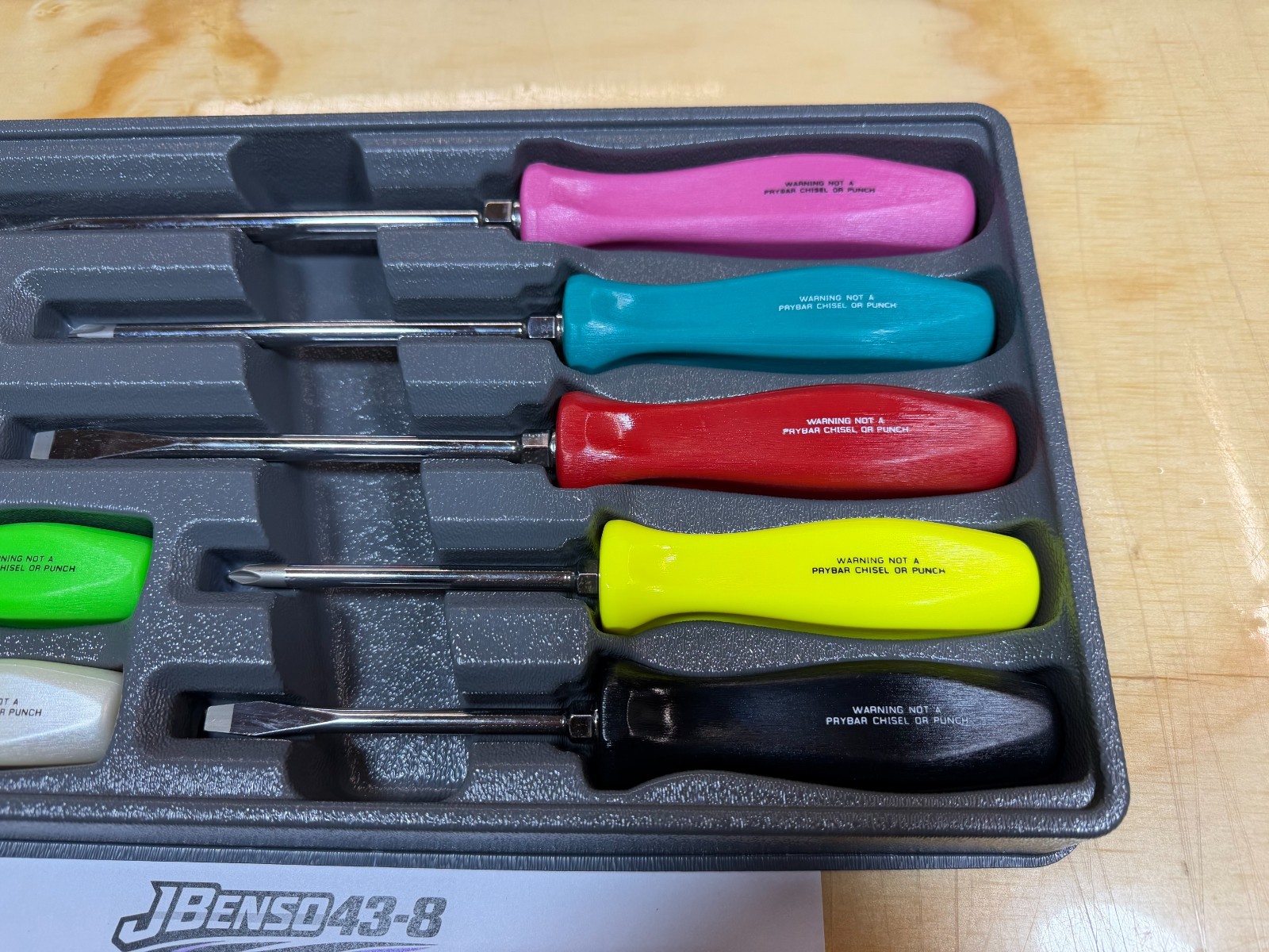 Snap-on Tools MULTI-COLOR 7pc Hard Grip Combination Screwdriver Set SDDX70AMC