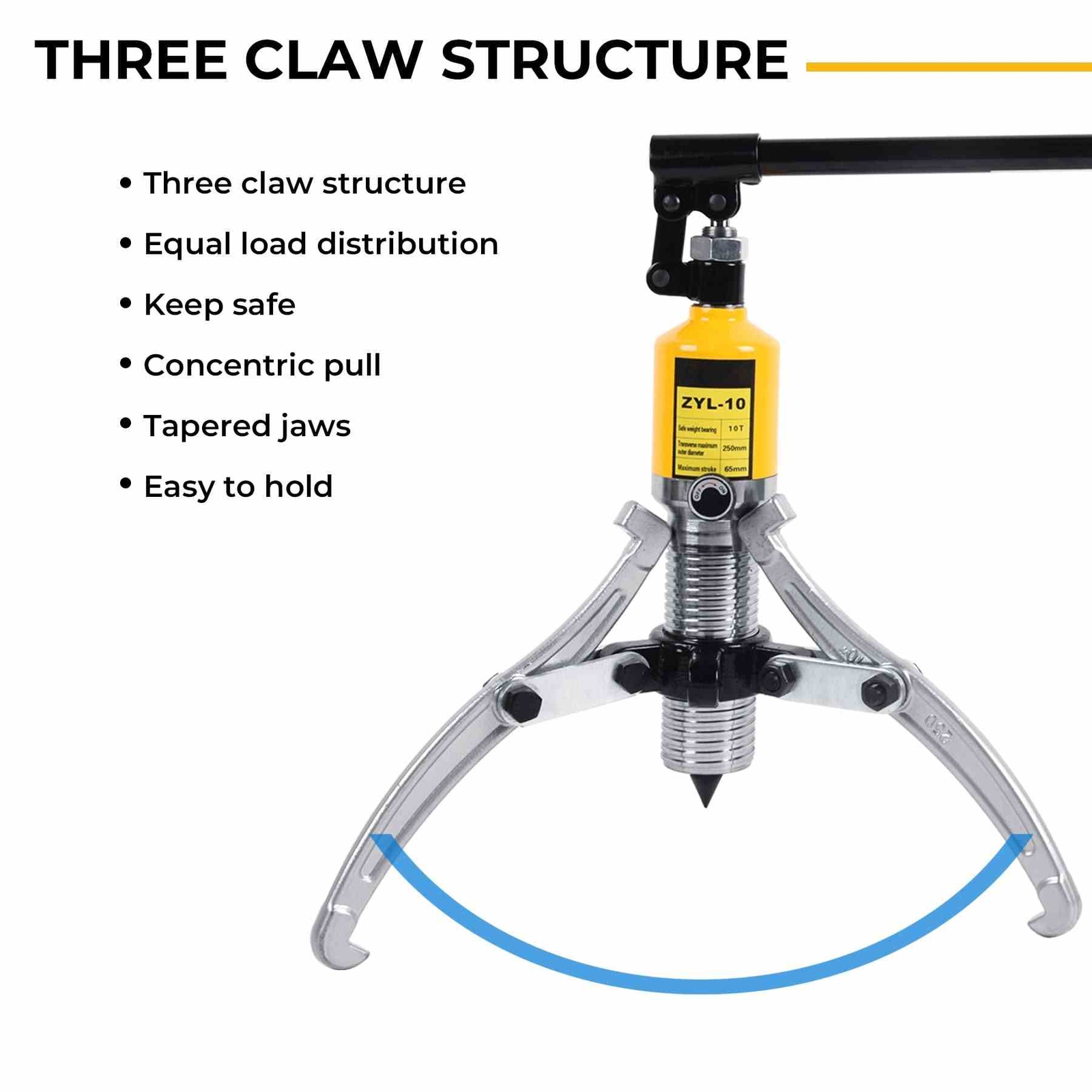 10Ton Hydraulic Gear Puller 2 or 3 Jaws Hydraulic Puller Separator Tool Set