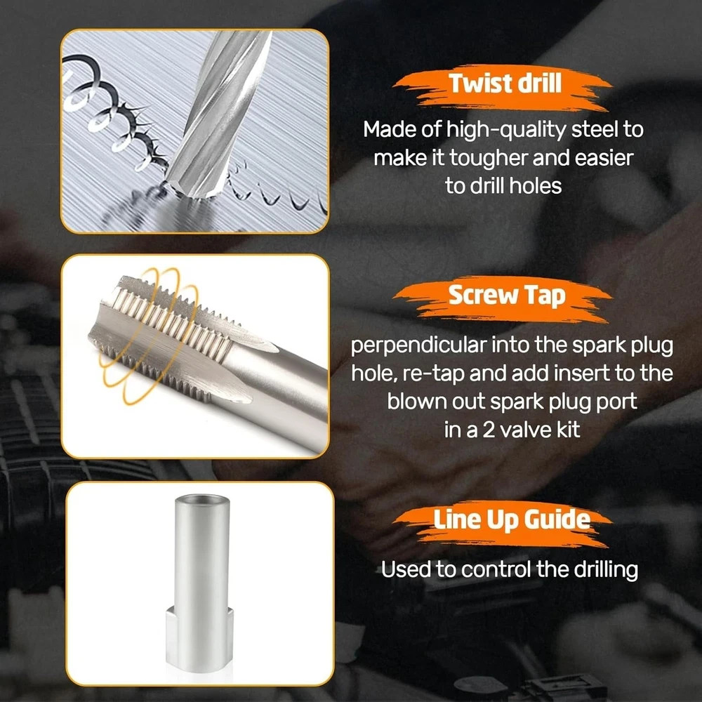 38900 Two Valve Triton Tool Kit Repair System Spark Plug Thread Repair Kit for..