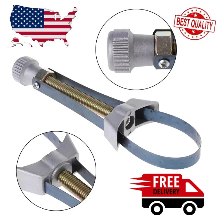 Oil Filter Removal Tool Strap Wrench Diameter Adjustable 60mm To 120mm Car Auto