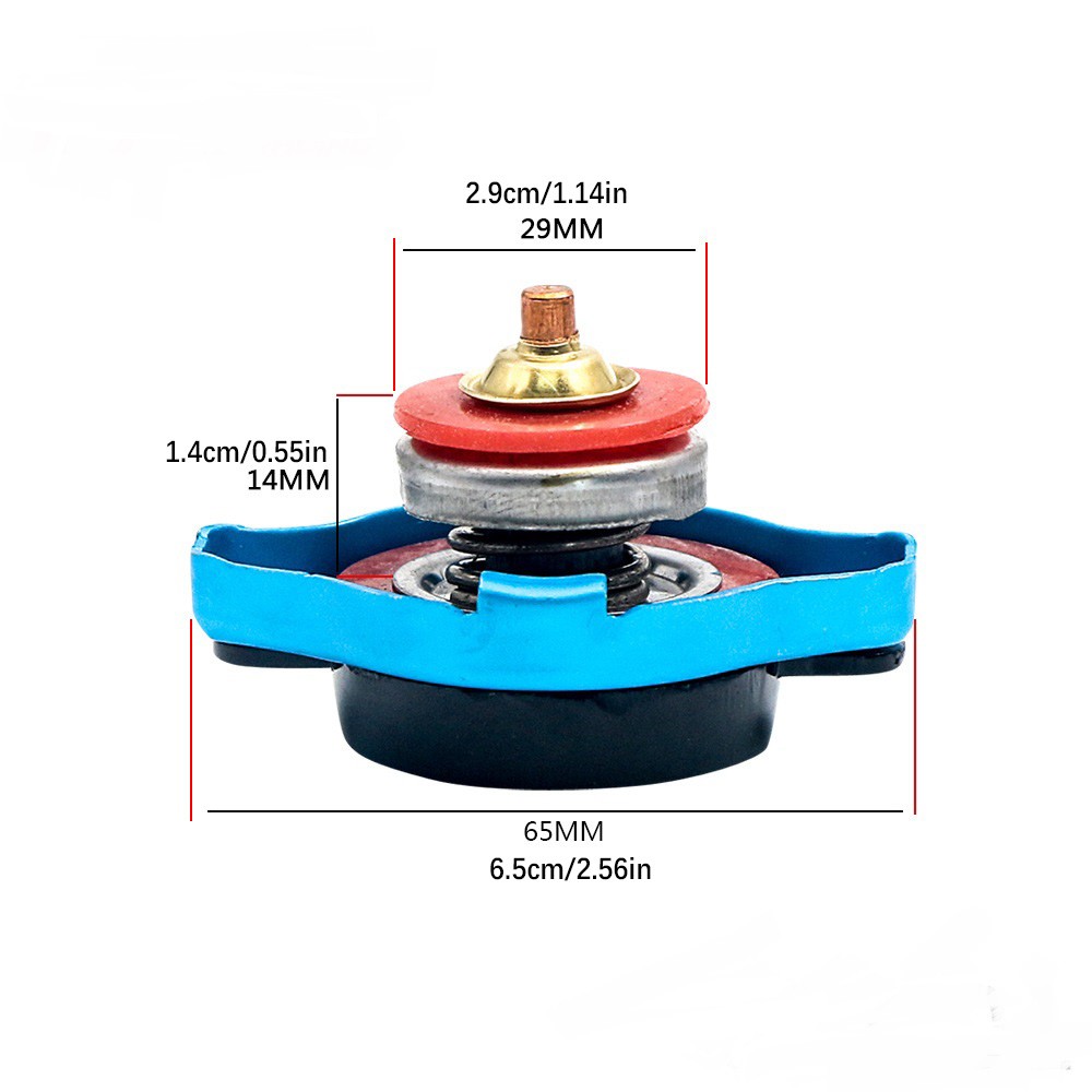 1PC 1.1 Bar Car Thermostatic Radiator Cap Water Tank Cover with Meter NEW