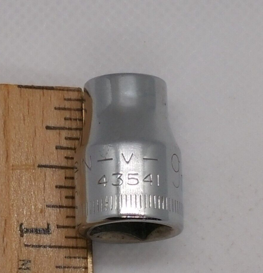 Vintage Craftsman 3/8″ Drive 9MM 6 Point Shallow Socket Metric V 43541 USA NOS