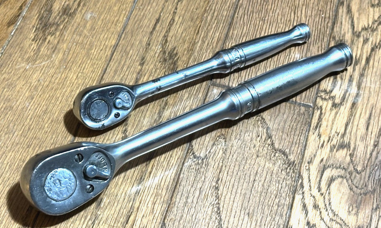 🇺🇸 Snap On Tools 1/2” 3/8” Ratchet Socket Wrench Set Lot 7.5” 10″ Long Handle