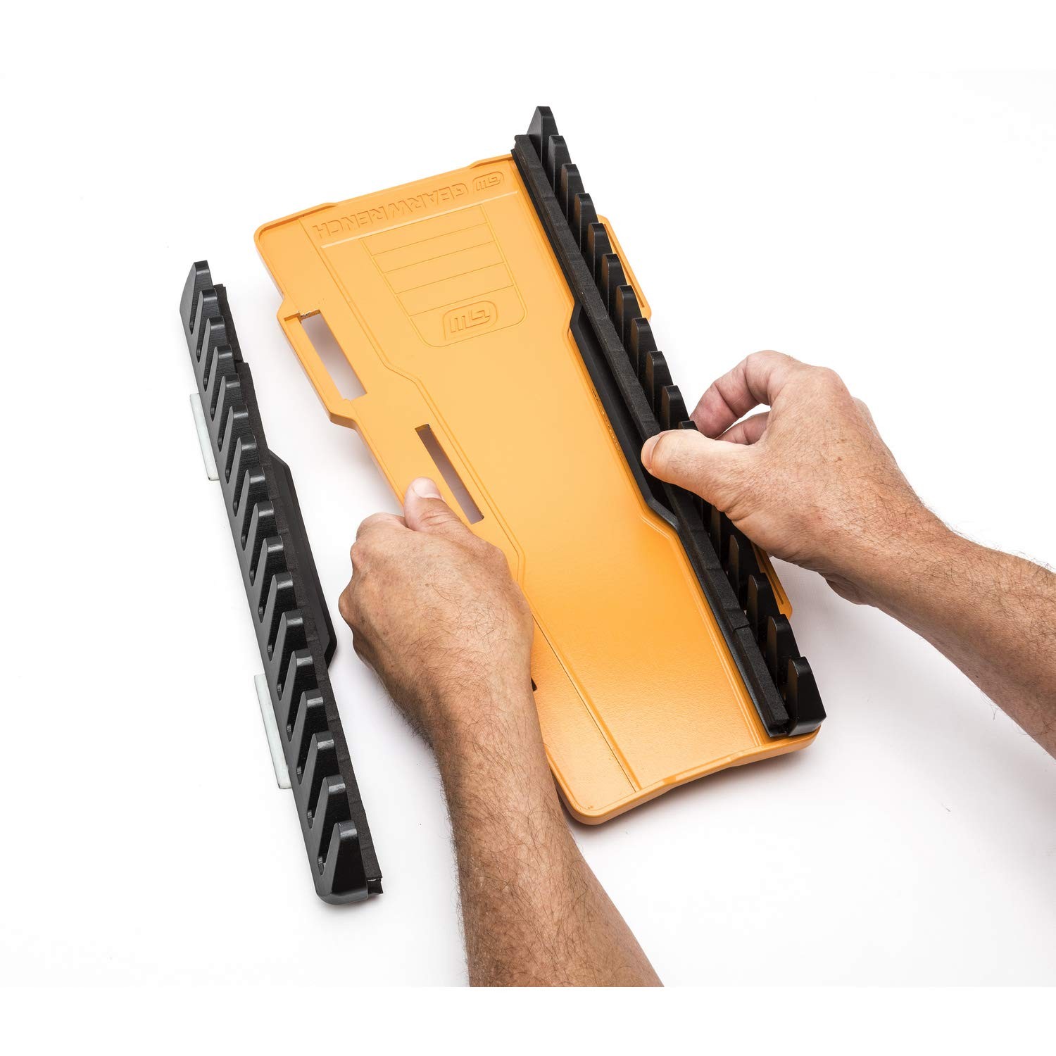 GEARWRENCH 2 Pc. Reversible Wrench Rack, 16 Slot 1 Count (Pack of 1), Orange