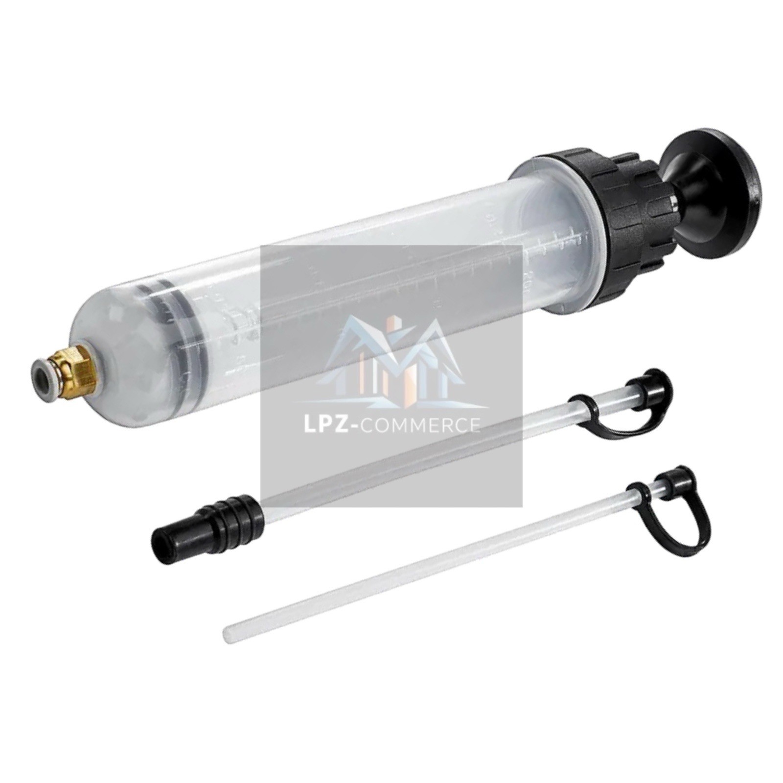 Manual Suction Gun Fluid Transfer Tool Oil Pump Extractor 7 oz w/ Hoses