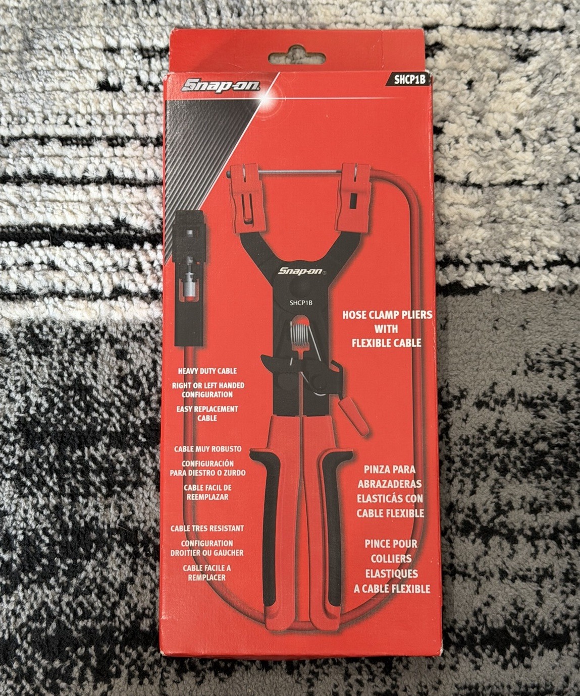 Snap-on SHCP1B Hose Clamp Pliers with Flexible Cable Remote Ratcheting NEW
