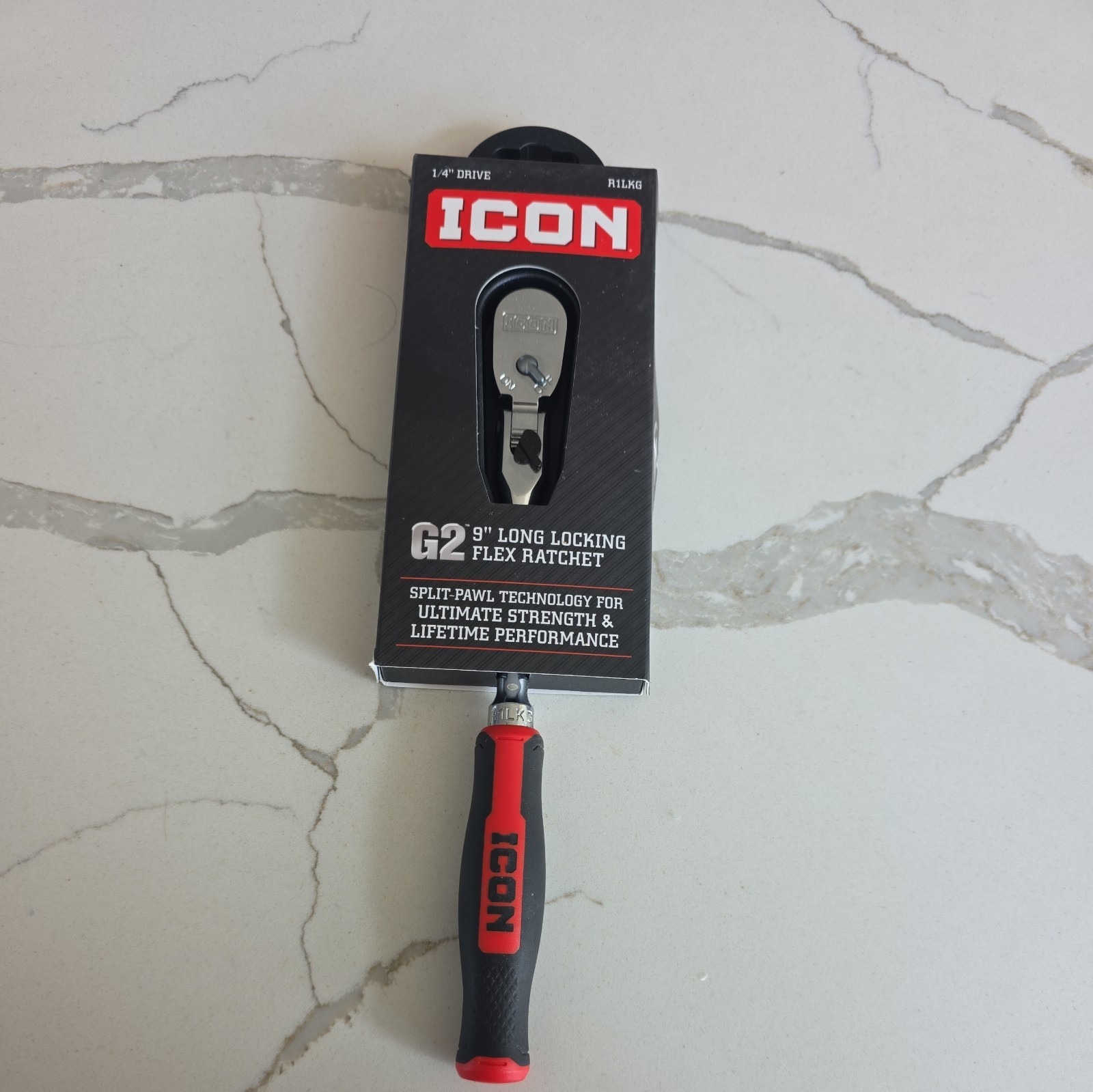 ICON R1LKG G2 9″ LONG LOCKING FLEX RATCHET 1/4 INCH DRIVE