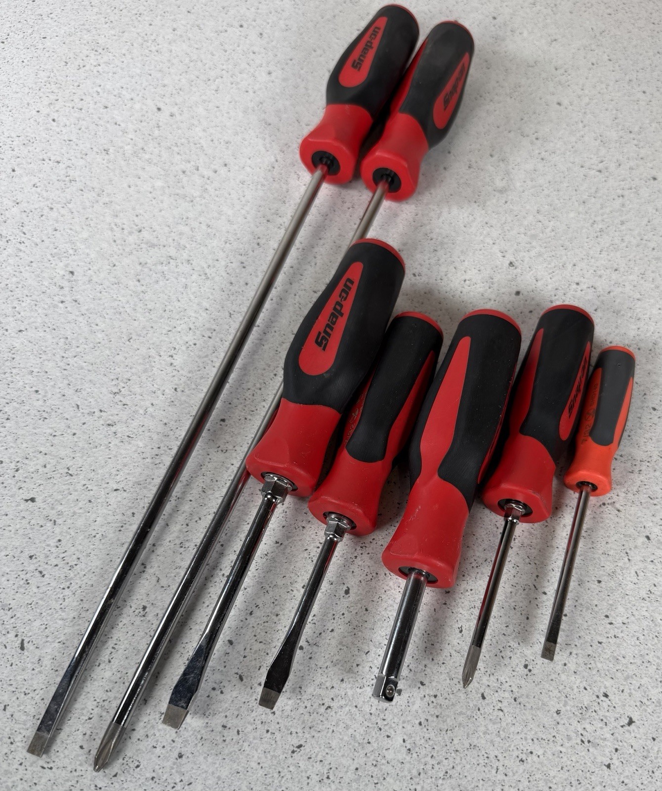 Snapon 7 Piece Screw Driver Set SDJ4120B,SGDP122B,SGD4B,SGD2B,SGT4B,SGDP311RB