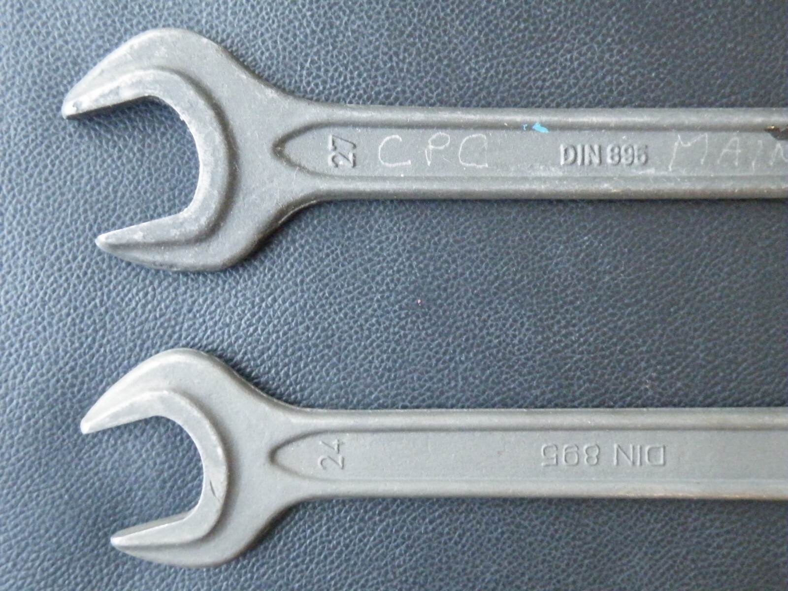 Vtg Gedore DIN895 Open Wrench 24x27mm(x2) + 27x32mm Germany + HOSHI FREE SHIP