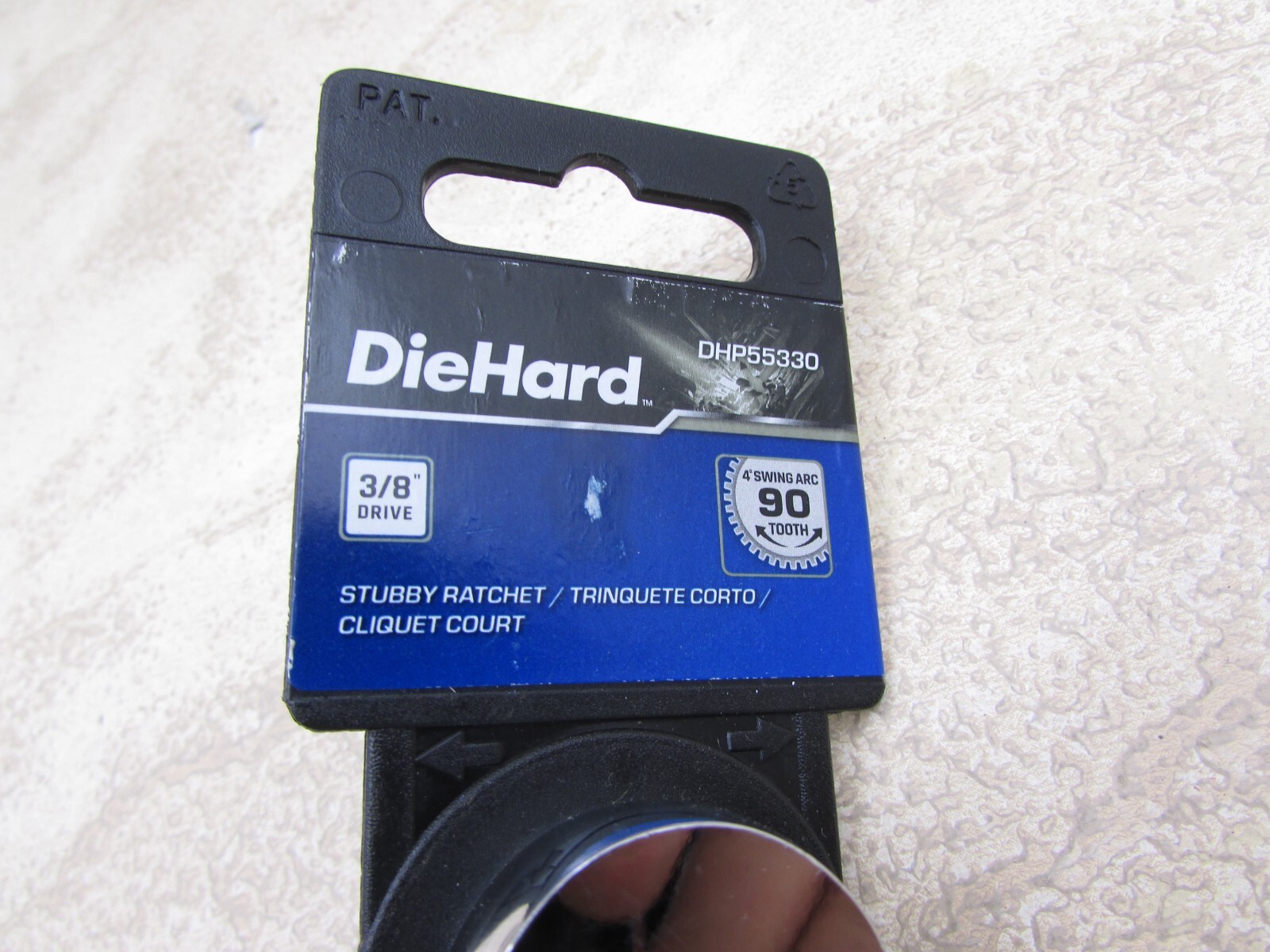 DieHard 3/8 in. Drive Stubby Ratchet, 4 1/2″ Long, 90 Tooth