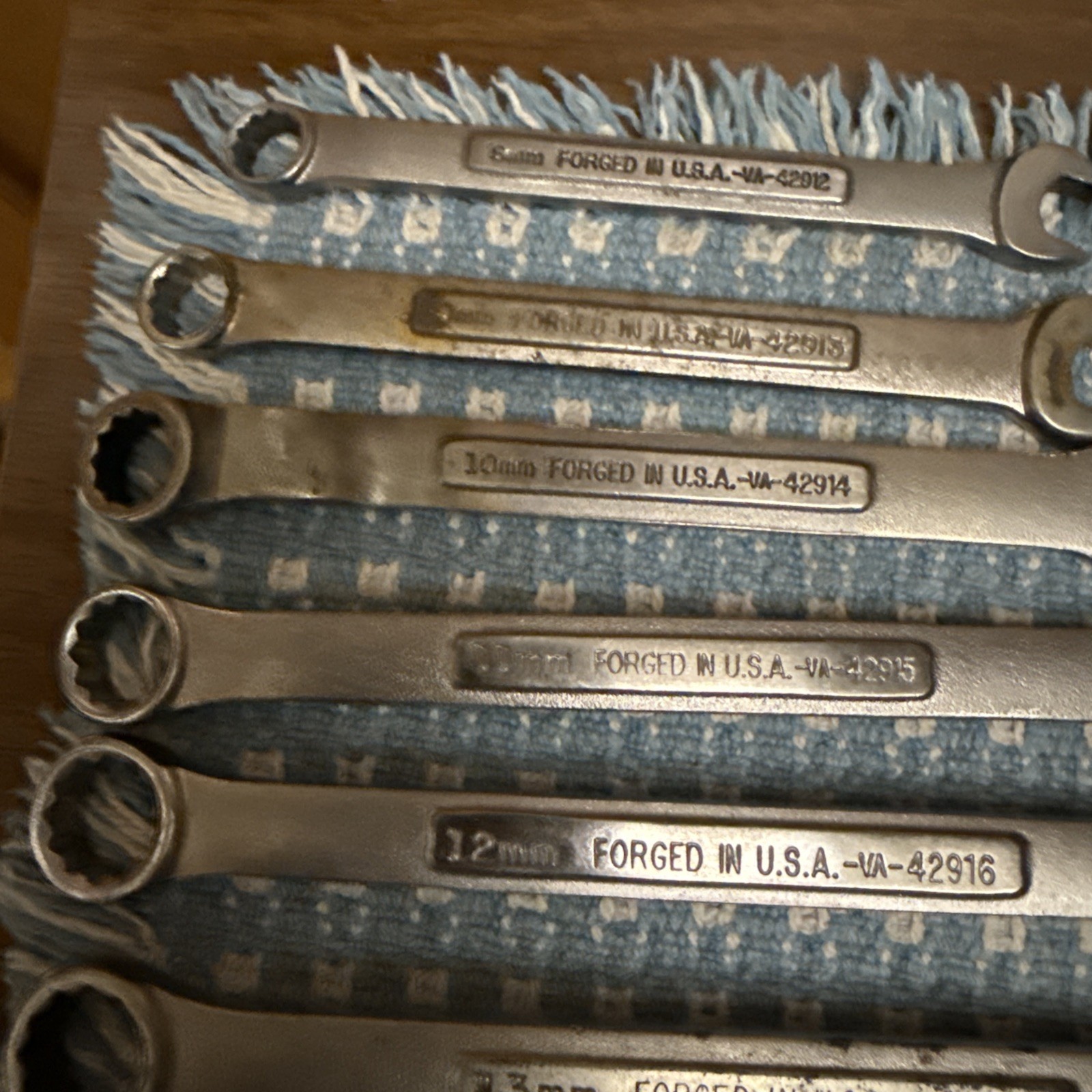 Williams 10mm Craftsman USA VA Metric 12-Point Combination Wrench Set 8-19mm