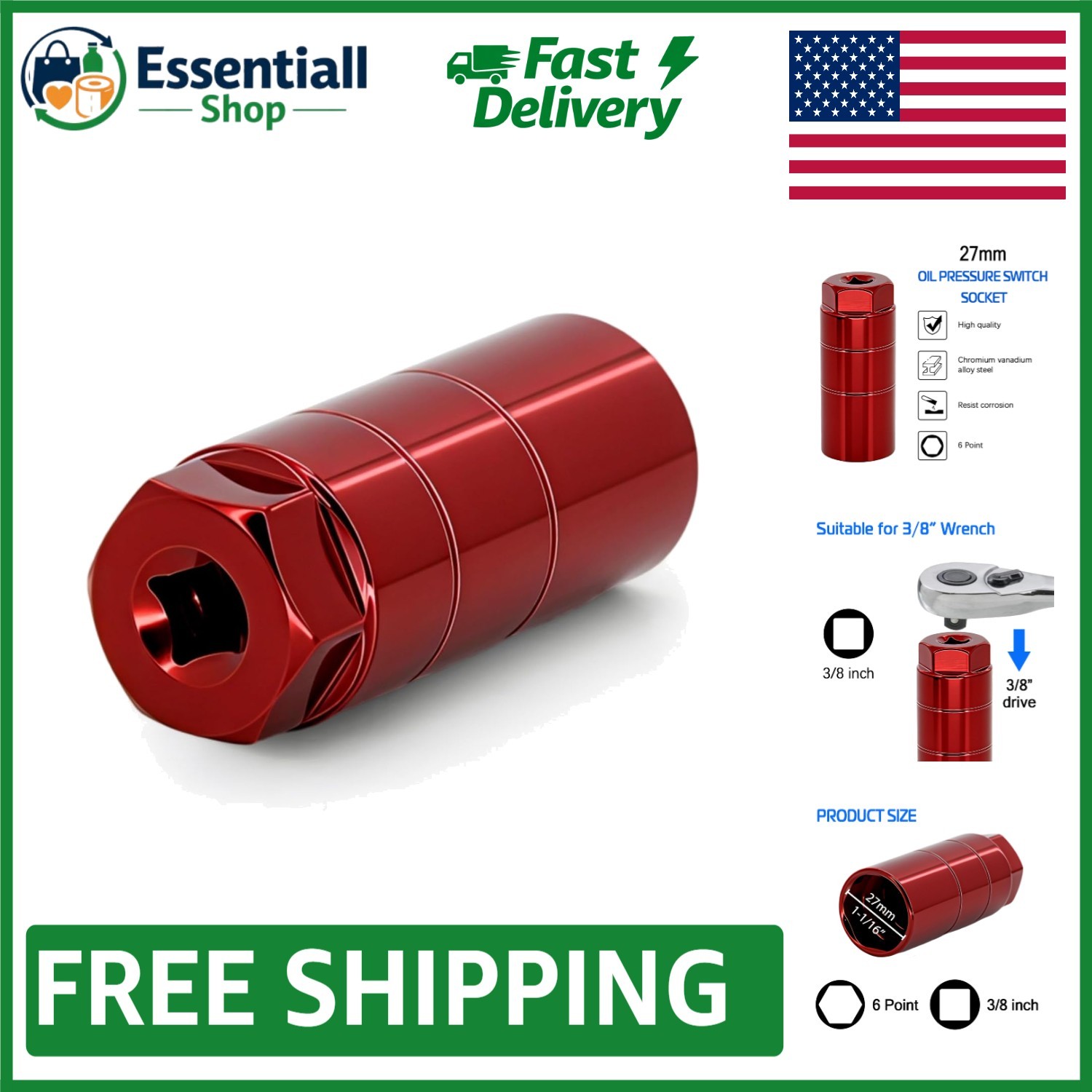 Effortless Oil Pressure Switch Replacement Tool – Fits 1″ & 1-1/16″ Switches