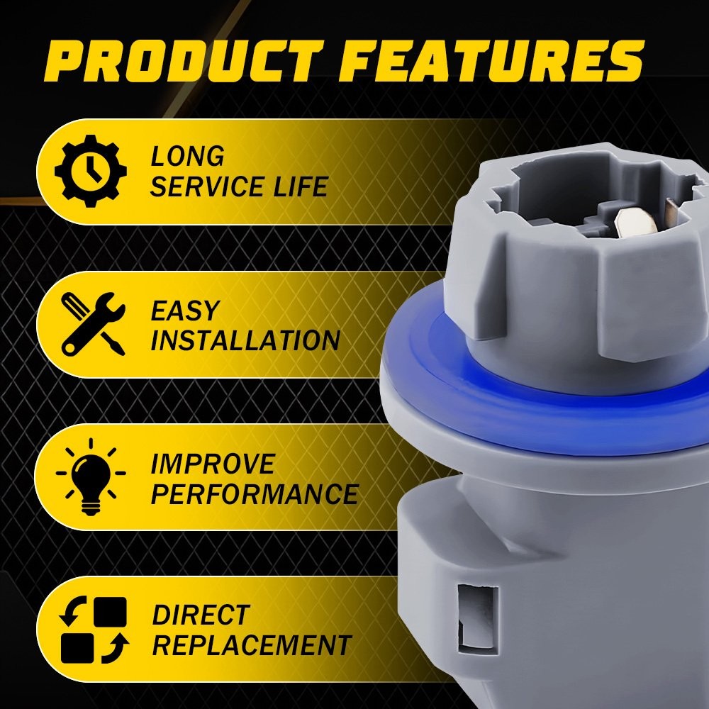 Pack of 2 For Ford 2004-2021 F150 License Plate Light Socket Wiring Plug Holder