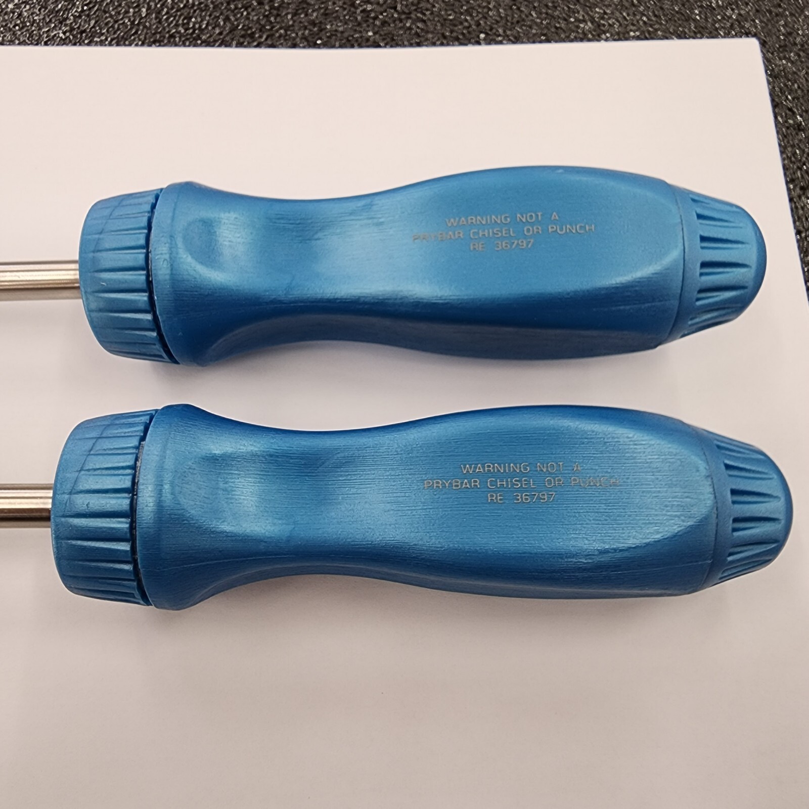 Snap-on Tools NEW 2pc PEARL BLUE Ratcheting Screwdriver Set SSDMR4BPB SSDMR8APB