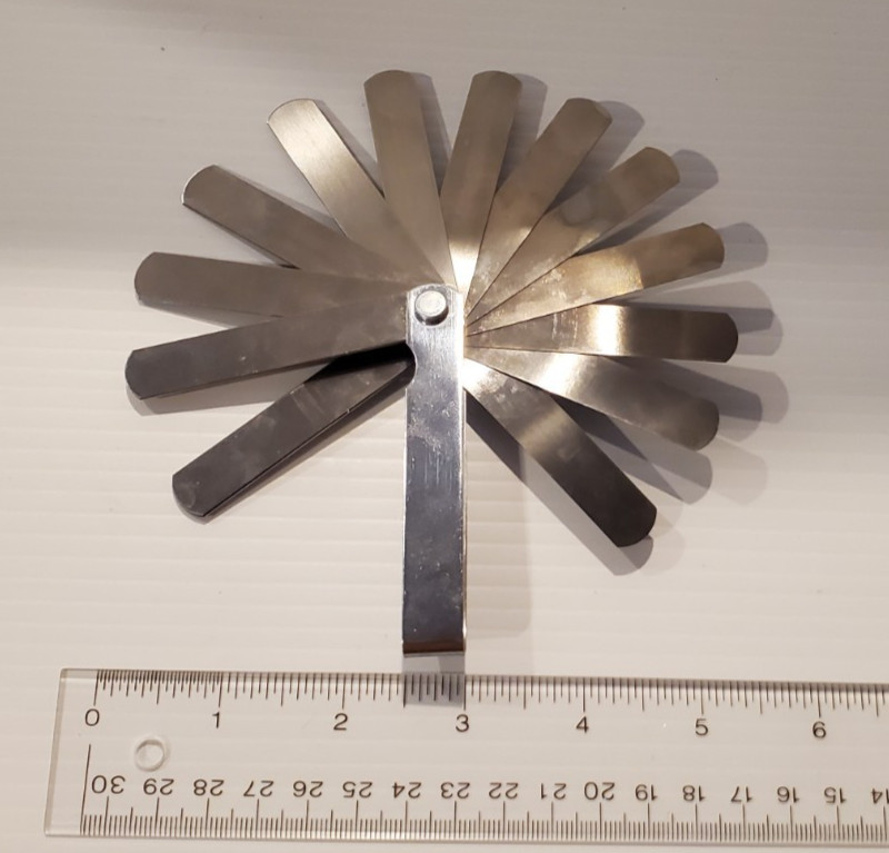 Jensen 14-407 Feeler Gauge 13 Blades Gauge Gage Thickness Measurment Tool