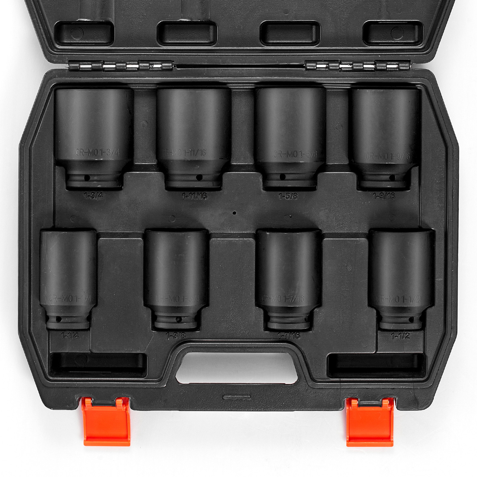VEVOR Axle Nut Impact Socket Set 3/4″ Deep Drive 6-Point 8PCS SAE Spindle Socket