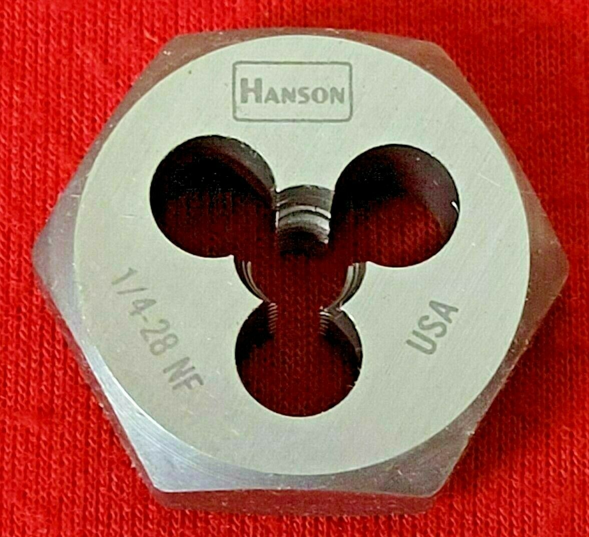 1/4-28 NF X 1″ Hex Die Irwin Hanson 6523 ZR Rethreading Carbon Steel USA