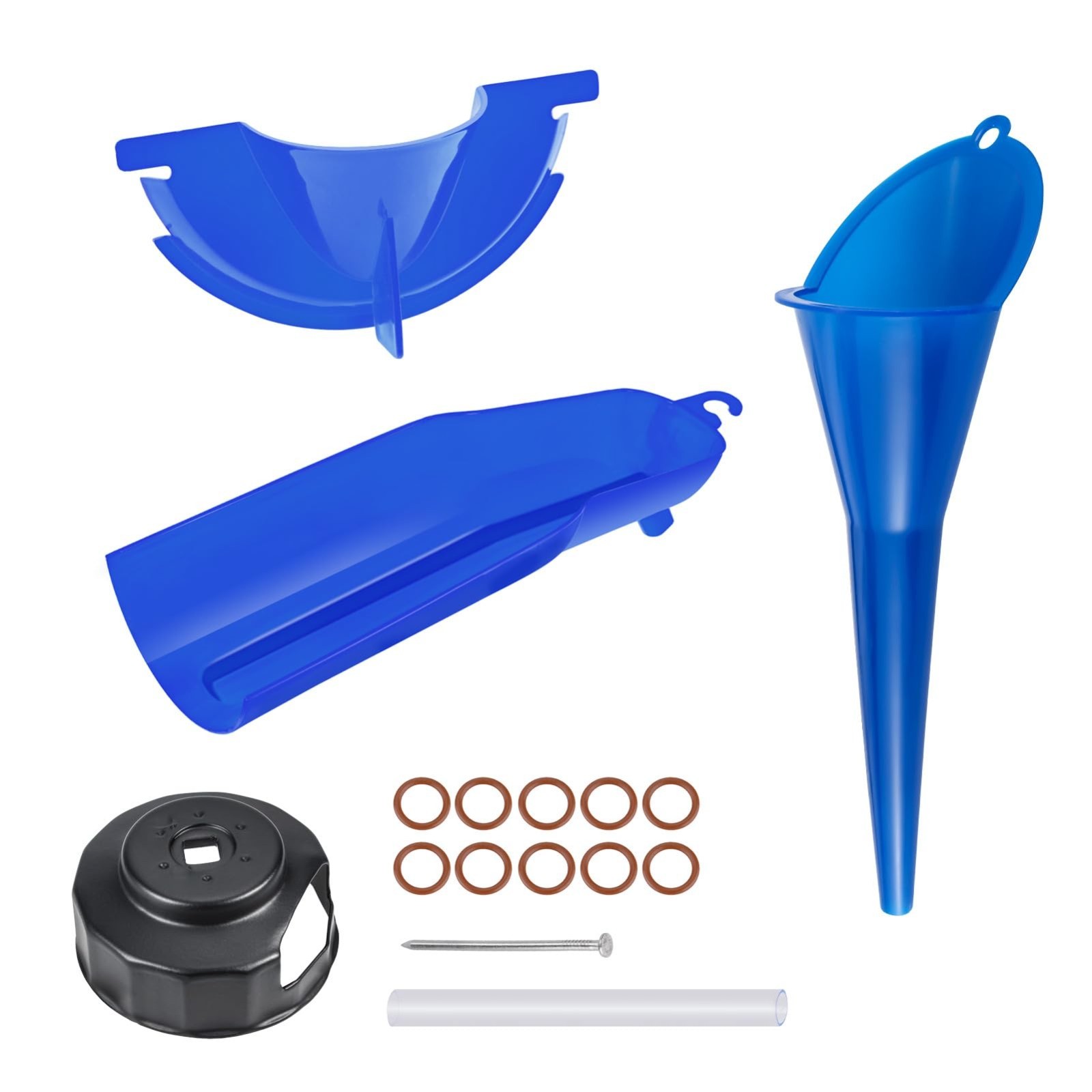 Motorcycle Oil Filter Wrench Set, Drip-Free Funnel & Crankcase Fill Tool for Har