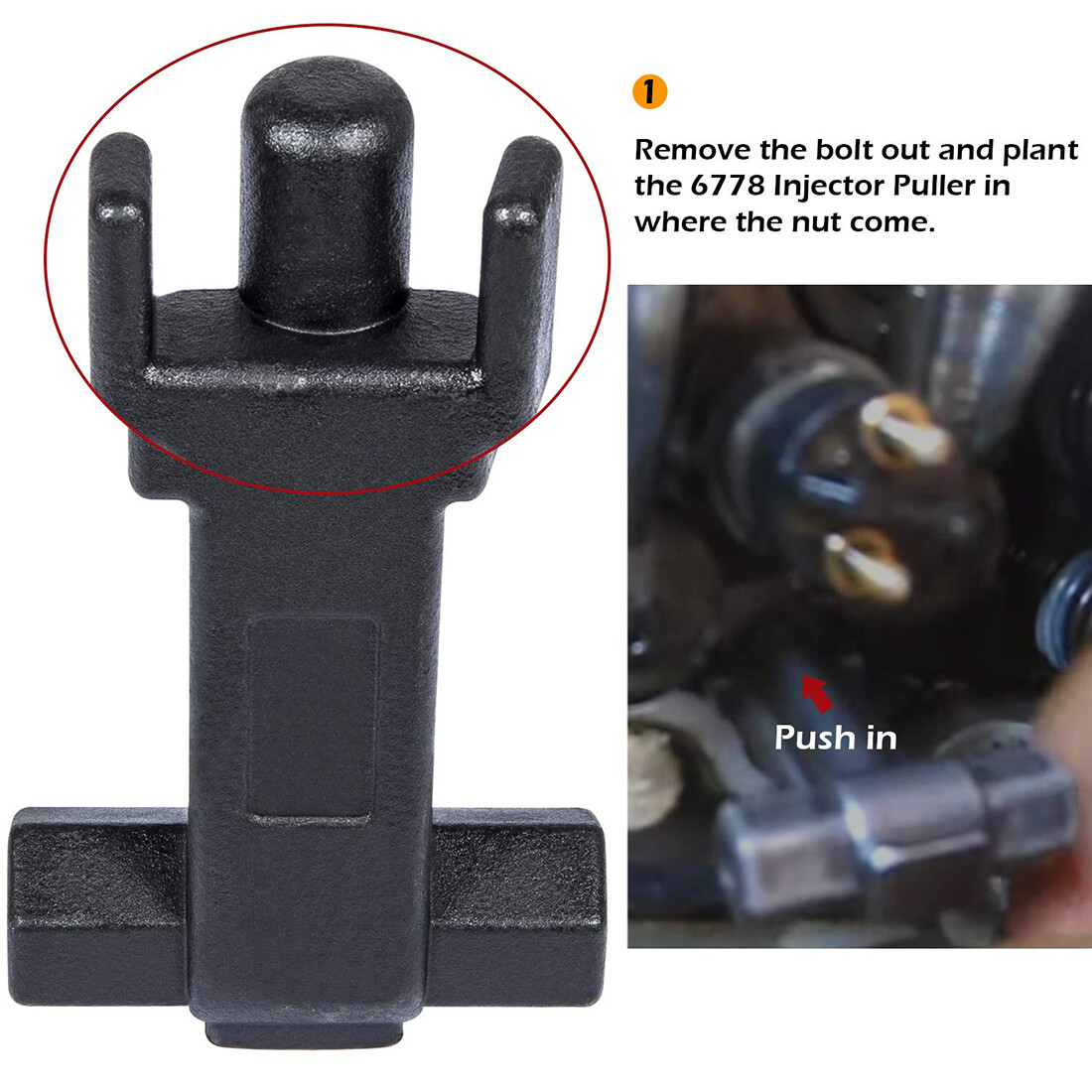 6778 Injector Puller Similar to Kent Moore J-44639 For GM Duramax 6.6L 2001-2004