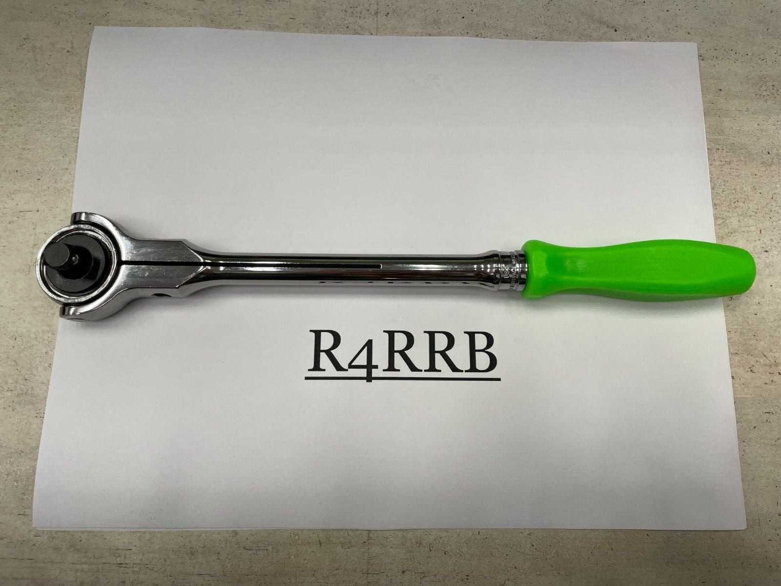 Snap-on Tools USA NEW GREEN 3/8″ Drive Hard Grip Round Swivel Ratchet FHNFD100G