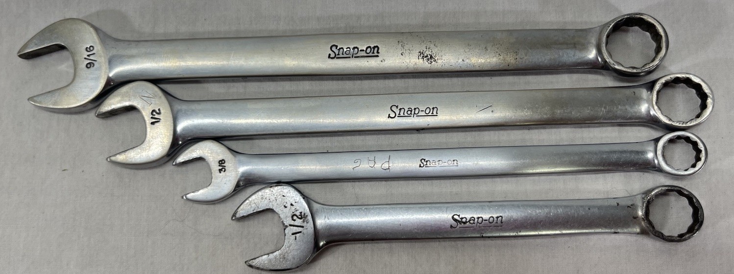 Snap-On Wrench Lot of 4 – OEX-18 9/16 – OEX-160 1/2 – OEX-12 3/8 – OEX-16 1/2