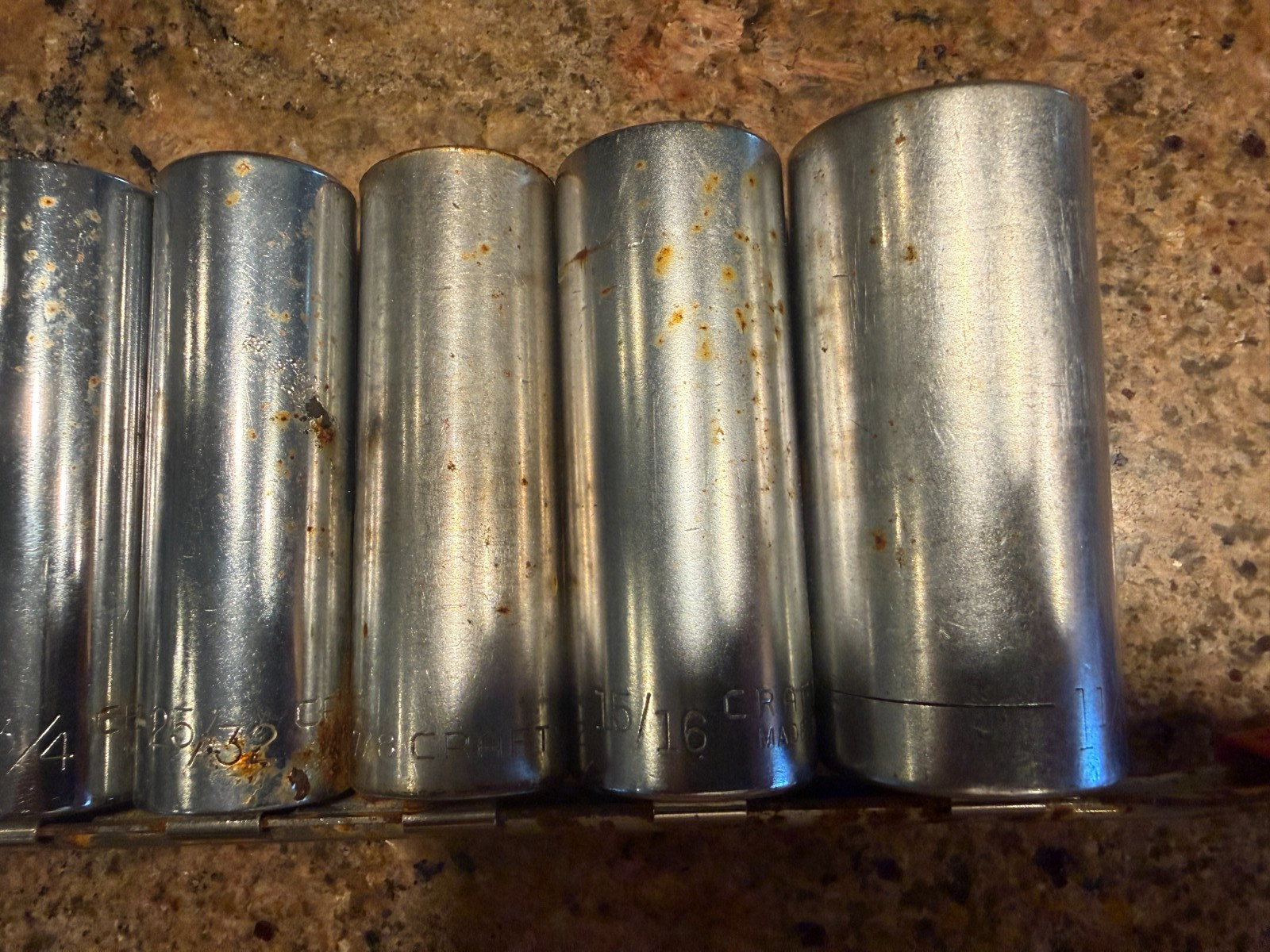 Craftsman USA 8 pIece SAE 3/8 dr. 12pt. Deep Socket Set FREE SHIPPING