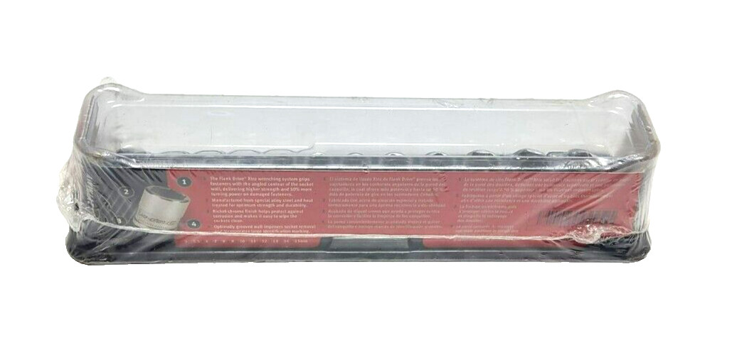 New Snap-on™ 1/4″ drive 5 thru 15 mm 6-point Shallow FDX Socket Set 112YTMMY
