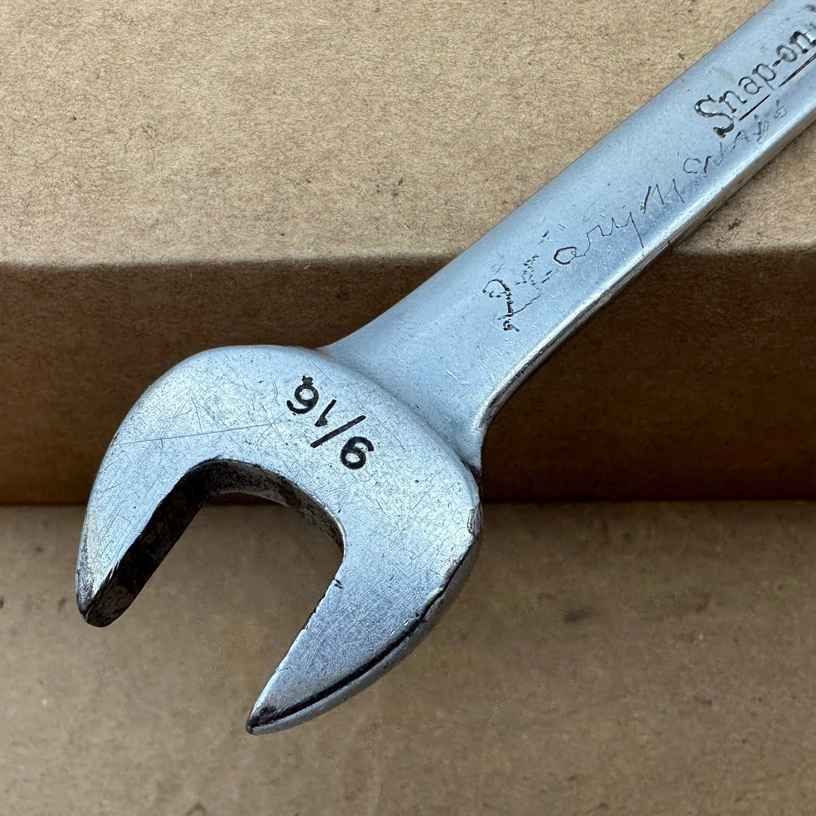 Snap On Tools OEX-180 12 Point Short 9/16″ Combination Wrench Vintage Made USA