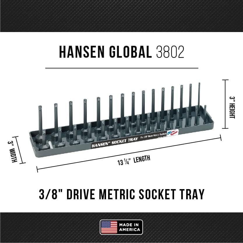 Hansen 12pc Mechanics Tool Socket Tray & Wrench Organizer Set for Craftsman 311