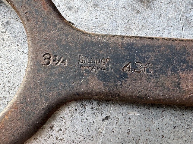 Vintage Billings 436 Pin Type Face Spanner Spindle Gland Nut Wrench 3-1/4″