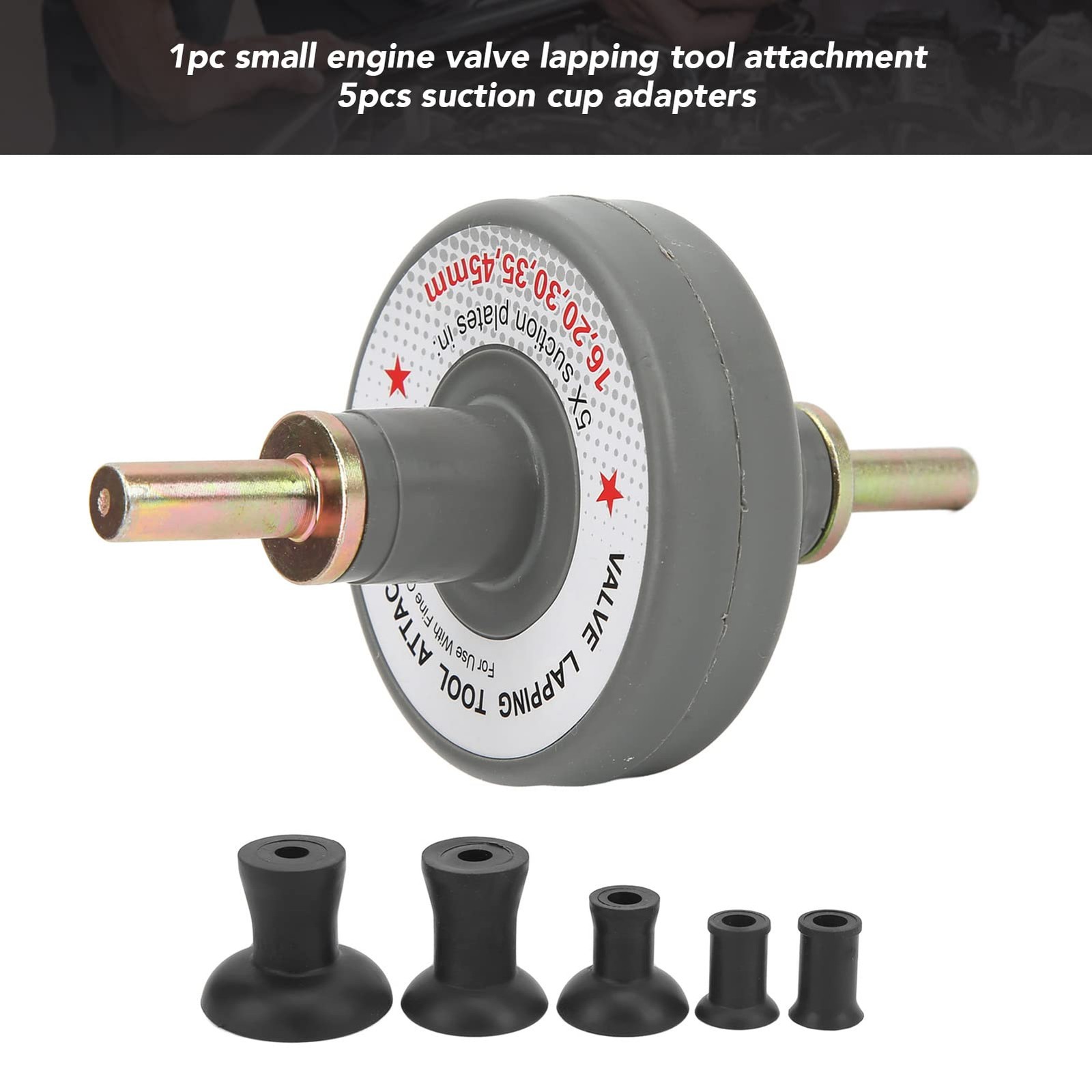 Engine Valve Lapper Kit Lapping Tool Attachment 5 Suction Plates 1000-1250rpm