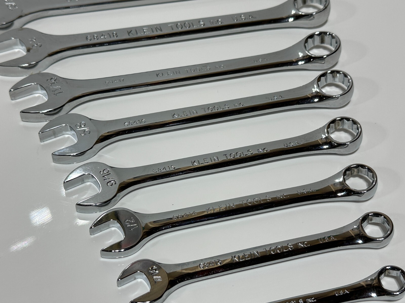Klein Tools USA MADE (Rare) 68404 12pc SAE 1/4″ to 15/16″ Combination Wrench Set