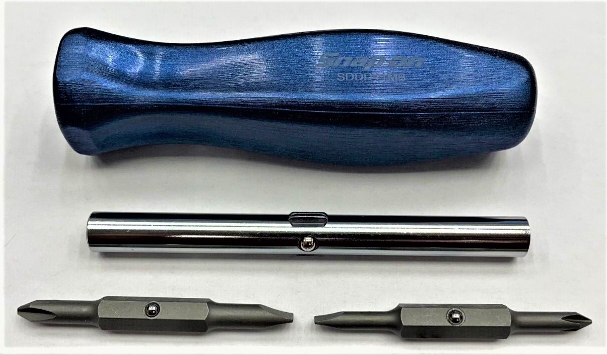 NEW* Snap-on Reversible Screwdriver SDDD41MB *4 BITS* METALLIC BLUE HARD HANDLE