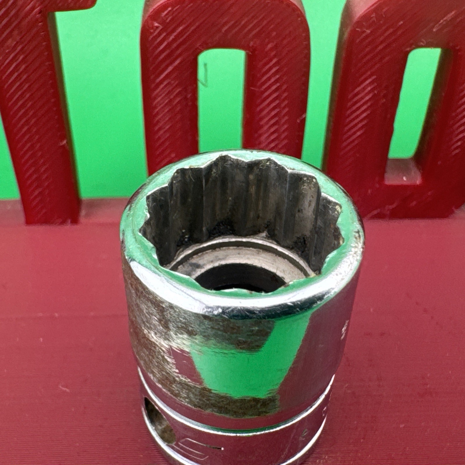 Snap On F161 3/8″ Drive 12-Point SAE 1/2″ Shallow Chrome Socket Engraved 4