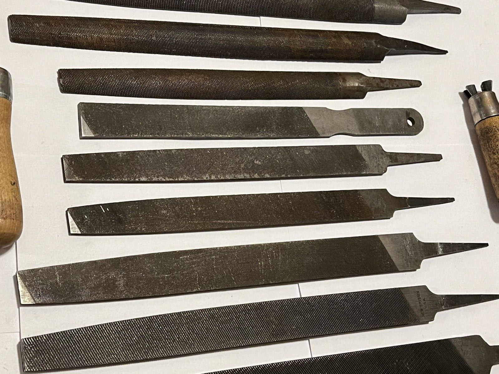 Vintage File set 12 pc Heller Nicholson New Britain Mill Flat Bastard Half Round