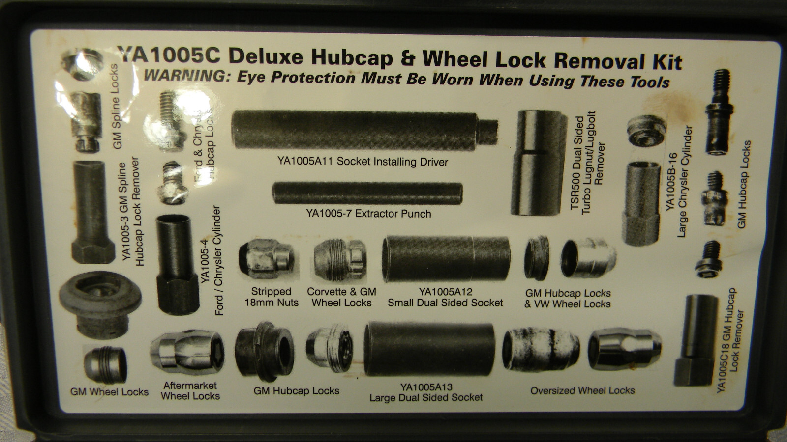 BLUE-POINT DELUXE HUBCAP & WHEEL LOCK REMOVAL KIT #YA1005C